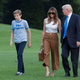 President Donald Trump, with first lady Melania Trump and their son, Barron Trump, arrives at the White House on June 11, 2017. (Chris Kleponis-Pool/Getty Images)